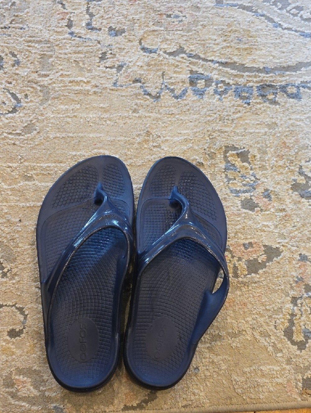 OOFOS Purple Comfort Flip Flops - Picture 10 of 10